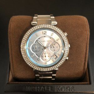 *SALE* MK6104 Watch MICHAEL KORS Stainless Steel Blue Silver Women